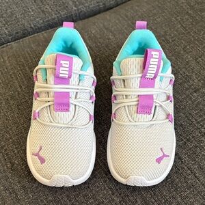 Puma Kids Sneakers - Light Gray and Lavender
